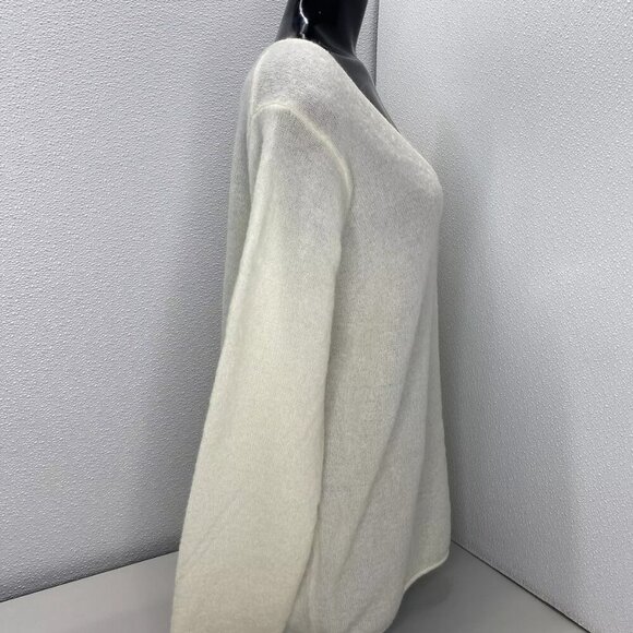 NEW MALENE BIRGER Womens Sweater Ivory Size XS Rhila V-Neck Pullover Long Sleeve - Picture 2 of 11